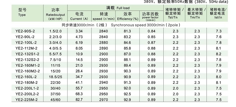 YE2電機技術(shù)數(shù)據(jù)1